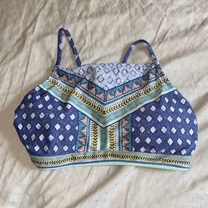 Halter pattern bikini top